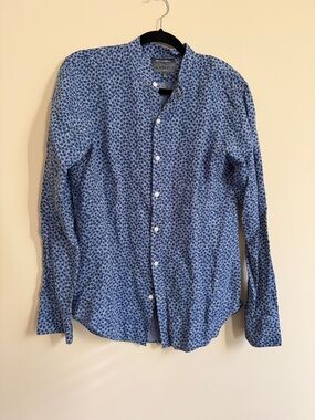 Bonobos Blue Floral-Patterned Button-Down Shirt